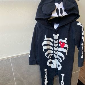 Mickey Mouse GLOW-IN-THE-DARK Halloween onesie!